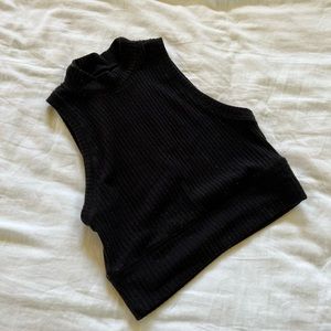 Abercrombie & Fitch Black Crop Top Size S